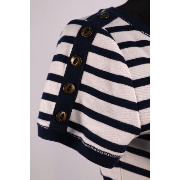 Lauren Ralph Lauren Women's Navy & White Striped T-Shirt Size Small - Picture 4 of 13
